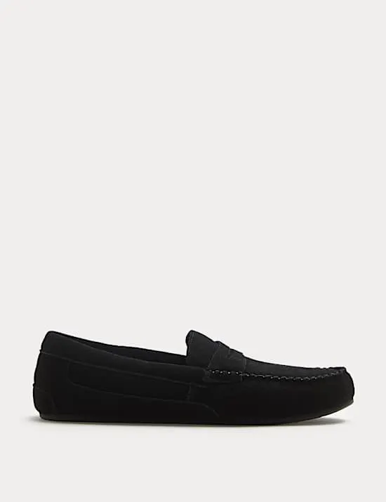 Suede Moccasin Slippers with Freshfeet™