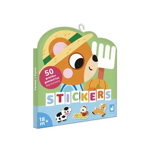 Pochette de 50 grandes gommettes Animaux de la ferme