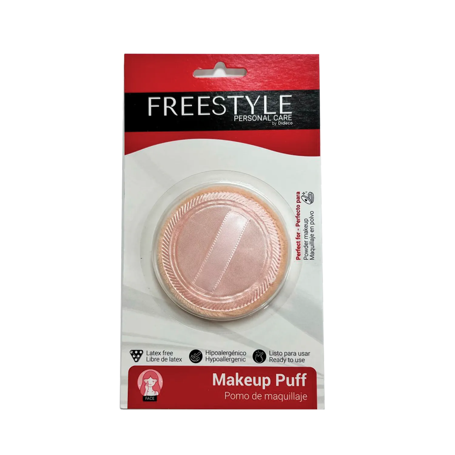 Pomo Facial Circular Cosmético FREESTYLE Paquete Por 6 Unidades