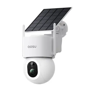 aosu Solar-powered Outdoor Security Spotlight Camera with 360° Surveillance