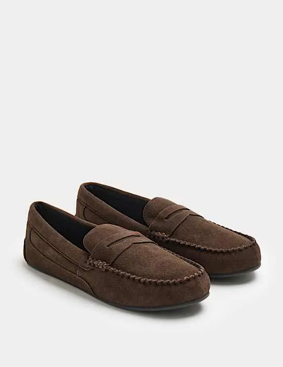 Suede Moccasin Slippers with Freshfeet™