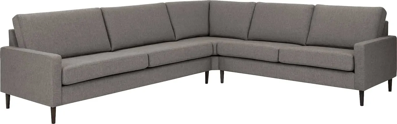 Sone høy hjørnesofa Modulsofa. 3 seter + hjørne + 2,5 seter i stoff Atlas 14 medium brown