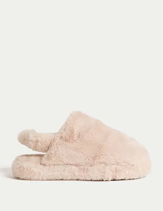 Faux Fur Mule Slippers