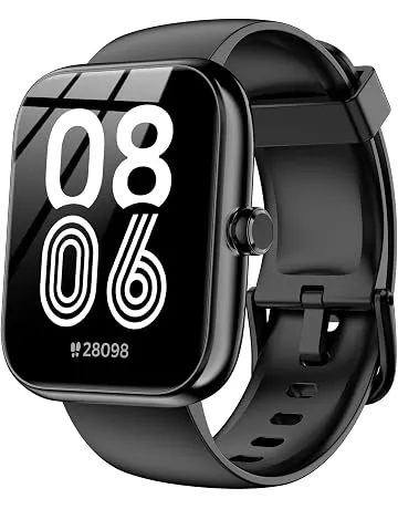 Smart Watch with Alexa Built-in, 1.83" HD Touchscreen 2026 Fitness Tracker with Bluetooth Fitness Watch Heart Rate/Sleep Monitor, 120+ Sport Modes, IP68 Waterproof, Smartwatch for Android iOS (Black)