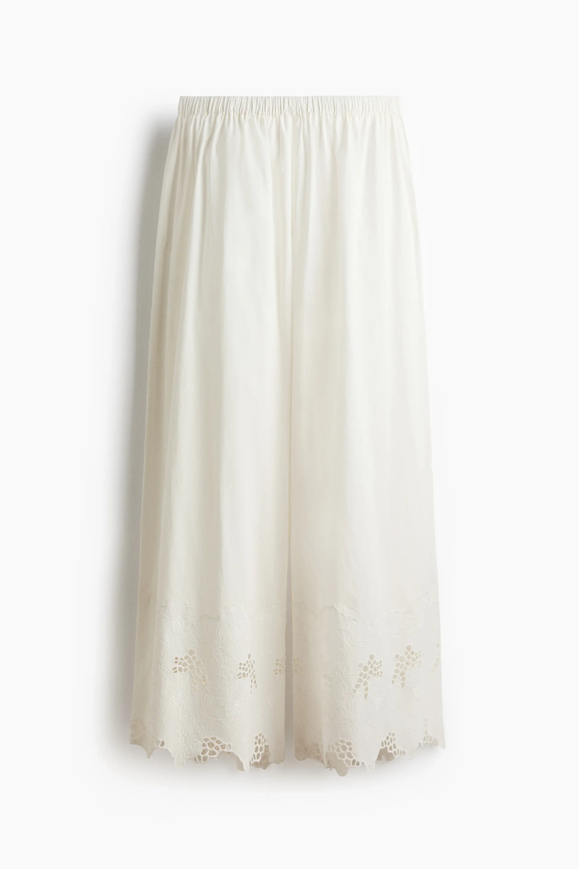 Wide poplin beach trousers