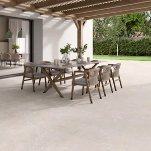 Suelo porcelánico Kirat efecto cemento greige 100x100 cm C3