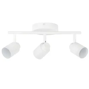 Faretto decorativo senza fonte luminosa TEKLA in acciaio bianco GU10 INSPIRE 3 luci