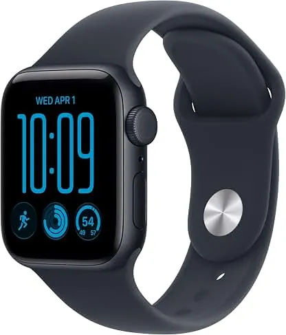 Apple Watch SE 3 GPS + Cellular 40mm Smartwatch | Midnight Aluminum Case, Navy Blue Sport Band - S/M. Fitness + Sleep + Cycle Tracking, Heart Rate, Vitals, Safety Apple Watch SE 3 GPS + Cellular 40mm Smartwatch |…