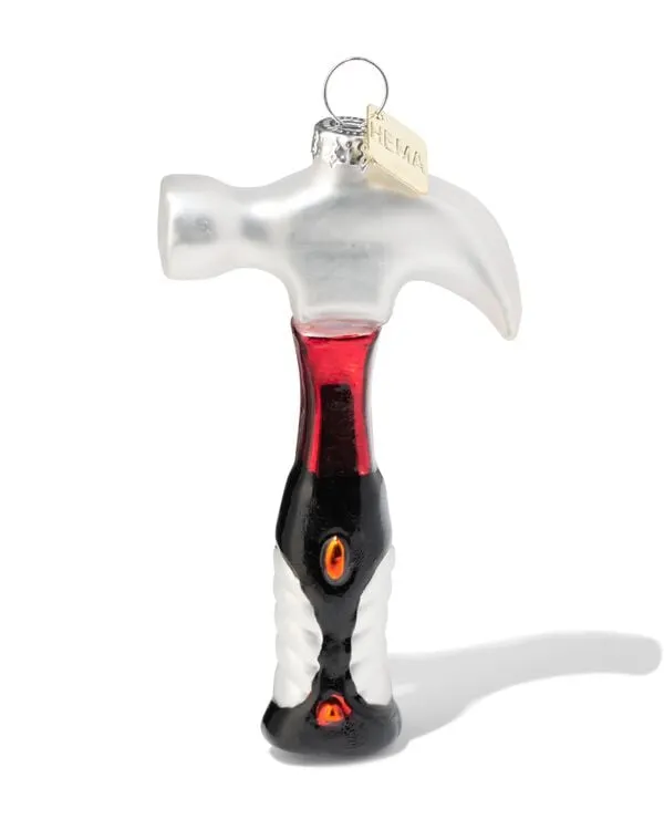 kersthanger 11cm glas hamer