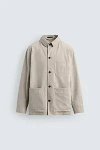 REGULAR FIT HERRINGBONE TEXTURED JACKET
