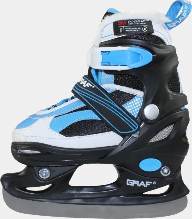 Thinsulate Adjustable Ice Skate, hockeyskøyte barn 24/25 - Svart