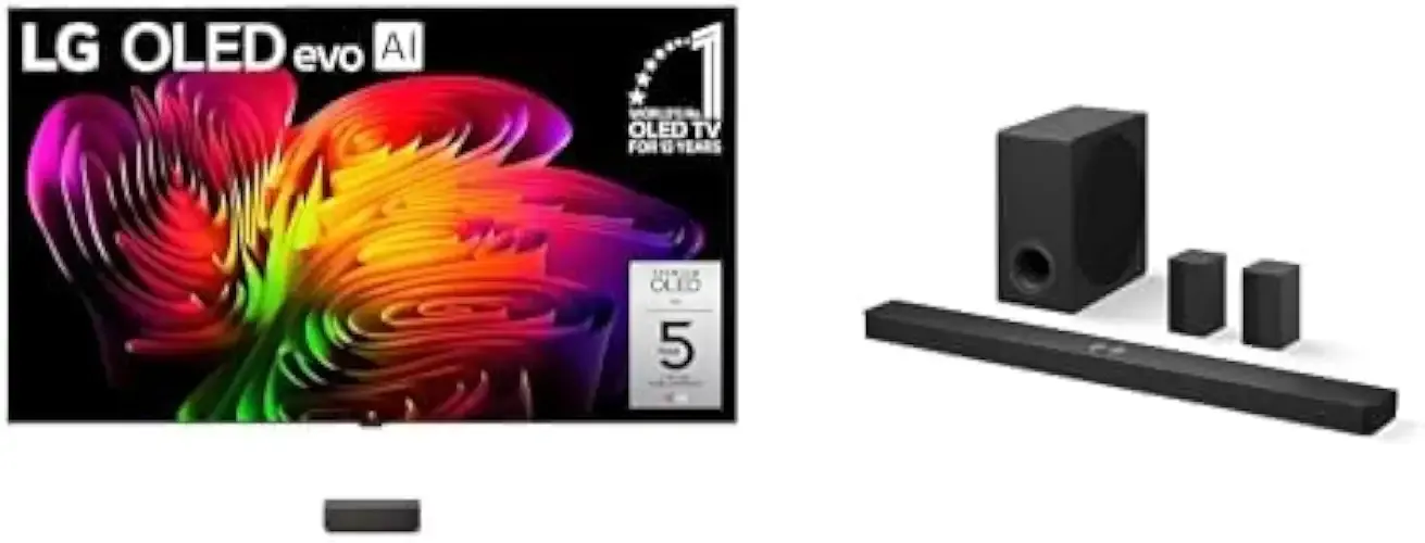 LG 77-Inch Class OLED evo AI 4K W6 Smart TV (OLED77W6PUA, 2026) S90TR 7.1.3-Channel Home Theater Soundbar with Rear Surround Speakers and Wireless Subwoofer, Wow Orchestra, Dolby Atmos