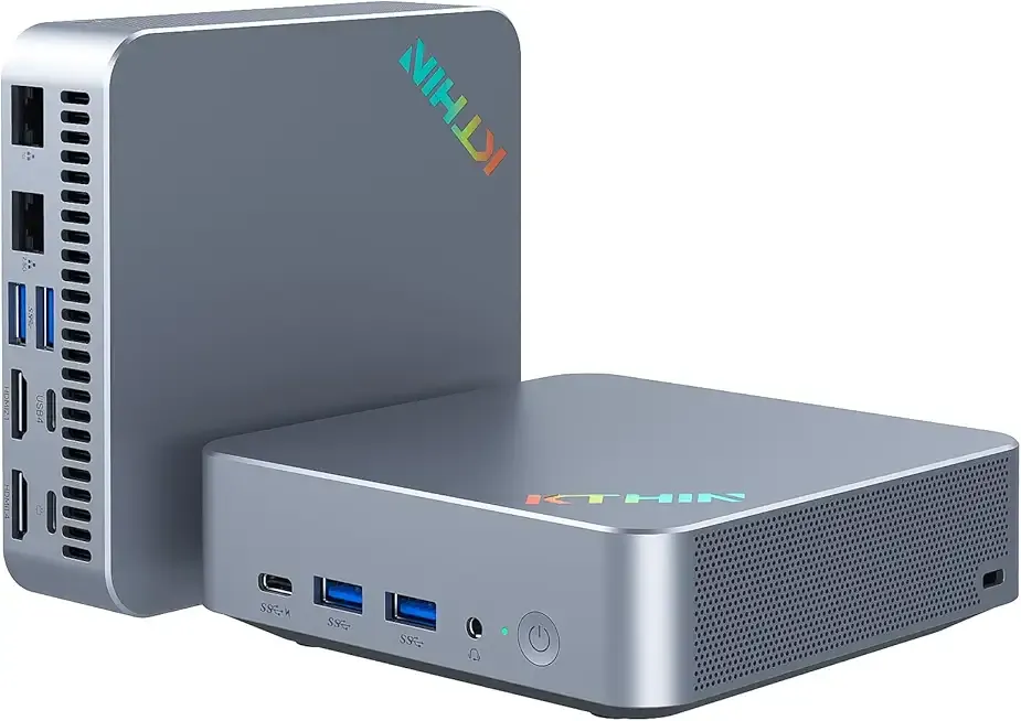 KTHIN Mini PC 13th Gen i5-1340P (up to 4.6GHz), 16GB DDR5 RAM 512GB PCIe4.0 SSD Mini Gaming PC, Dual LAN/Triple Display/USB4.0/WiFi 6/BT5.2/VESA Mount, Mini Desktop Computer for Business Home Office