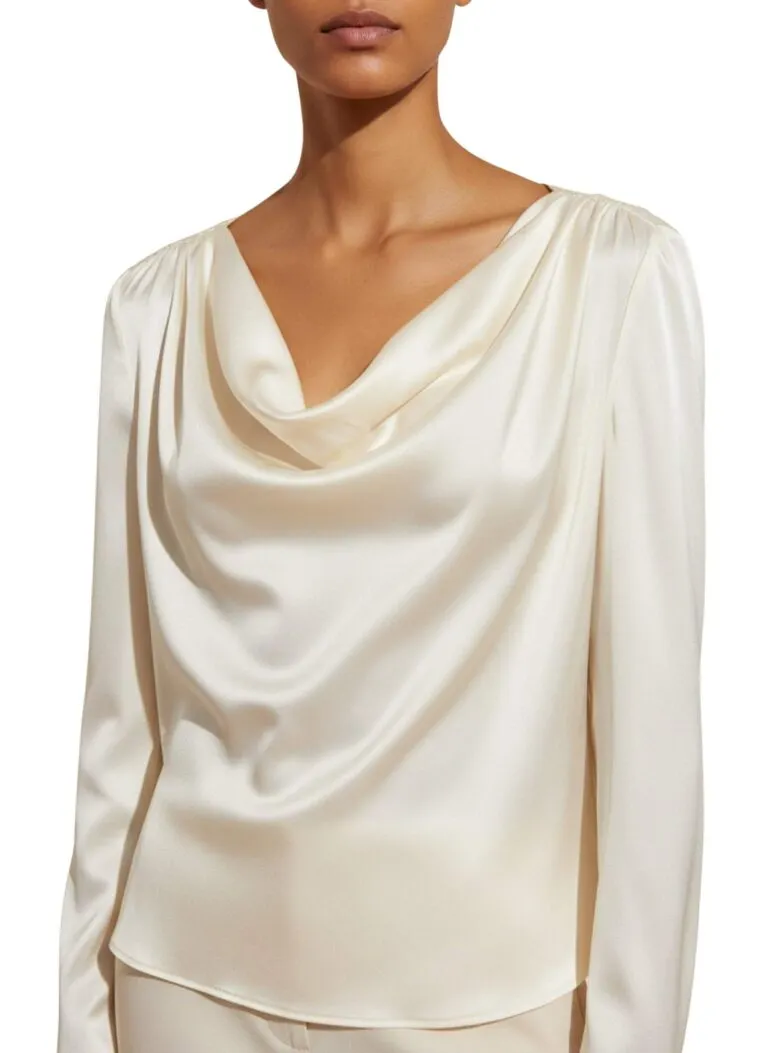 Beverly Satin Top - Hvit