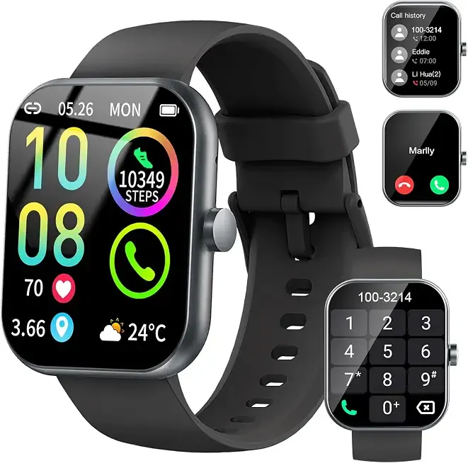 Smart Watch (Answer/Make Calls), 1.96" HD New Smartatch for Men Women 2026 | Fitness Tracker with Heart Rate/Sleep Monitor/Pedometer/Calories, 113+ Sport Modes, IP68 Waterproof Running for Android iOS