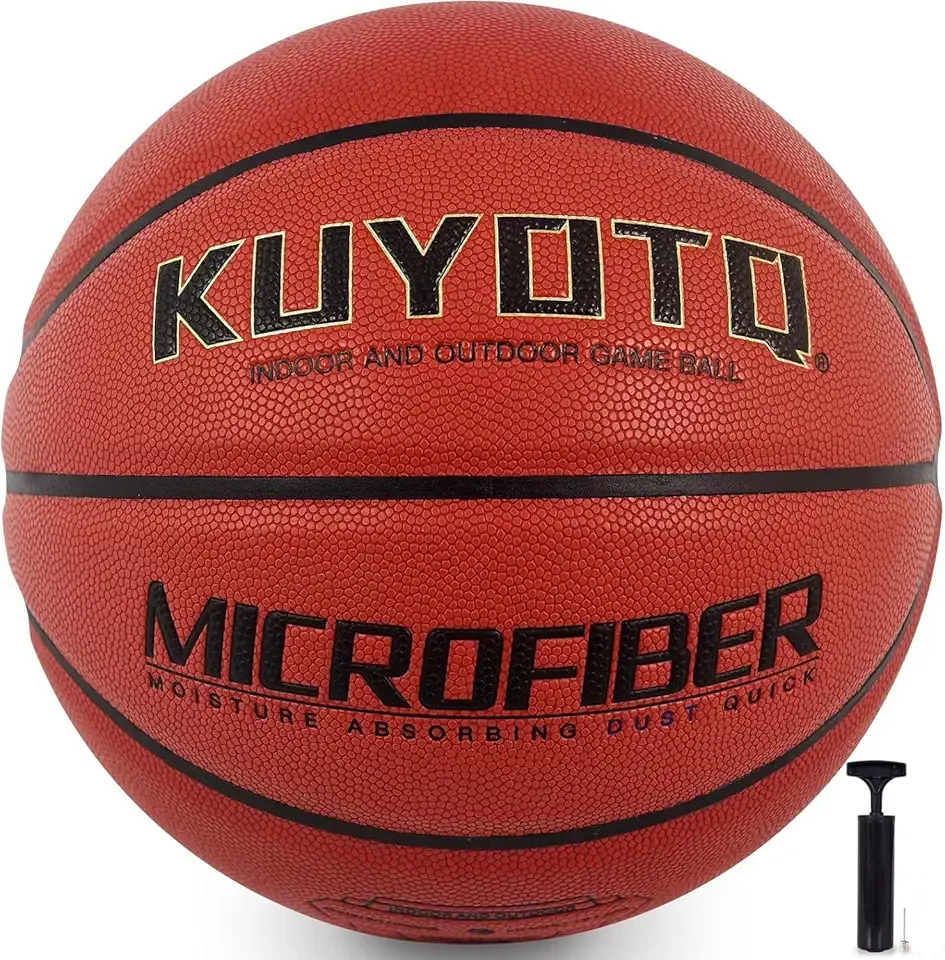 KUYOTQ Kids Toddler Youth Adult Size 3/4/5/6/7 Basketball 22/25.5/27.5/28.5/29.5" Thickened Rubber or Faux Leather Indoor Outdoor Basketball for Boys Girls Womens Mens Basket Ball Gifts