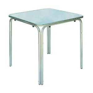 Tavolo da pranzo per giardino Contract struttura e superficie in alluminio per 4 persone 70x70cm