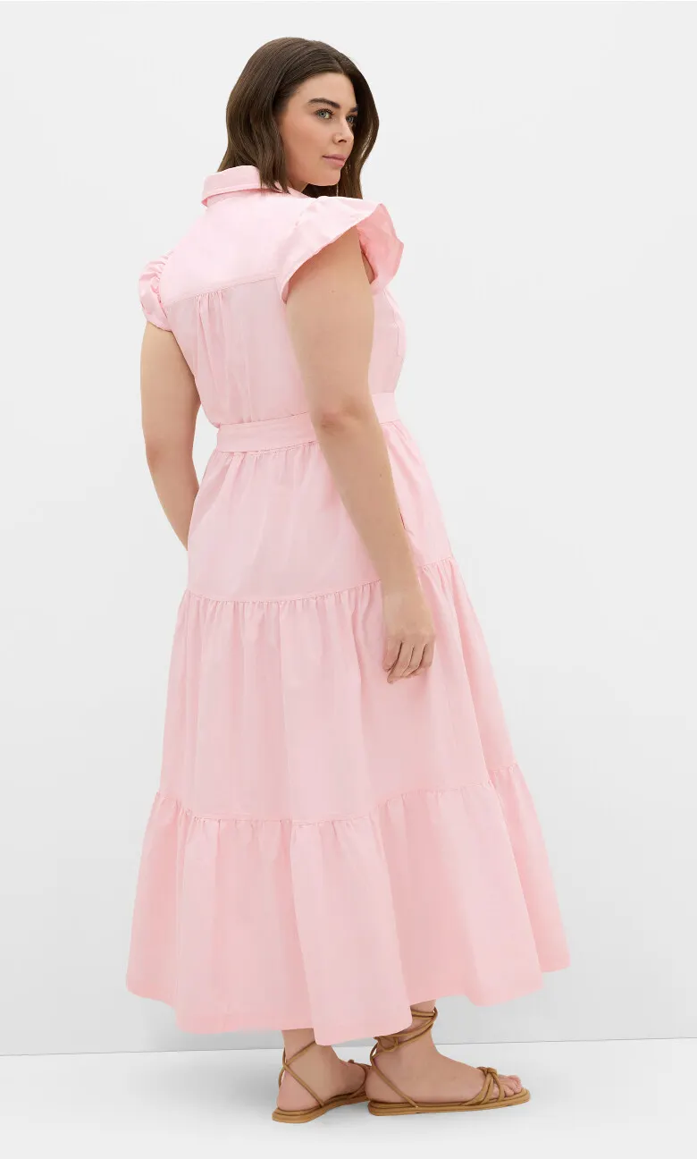 Kelise Cotton Maxi Dress - heavenly pink