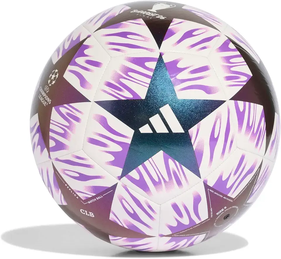 Unisex-Adult Ucl Club, White/Shock Purple, 4