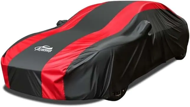 AltoCover Car Cover Waterproof All Weather Protection with Red Stripe Design, Universal Fit Toyota Camry Solara, Ford Fusion, Kia Stinger Optima…