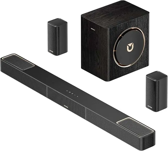 ULTIMEA Skywave X40 5.1.2ch Sound Bar for Smart TV, Surround Sound System | Dolby Atmos, 530W Soundbar with Wireless Subwoofer & Surround Speakers, GaN Amplifier, 4K HDR Pass-Through, HDMI eARC