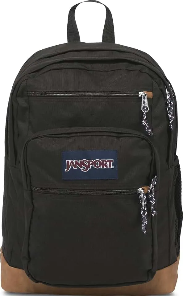 Cool Backpack, with 15-inch Laptop Sleeve - Large Computer Bag Rucksack with 2 Compartments, Ergonomic Straps, Black