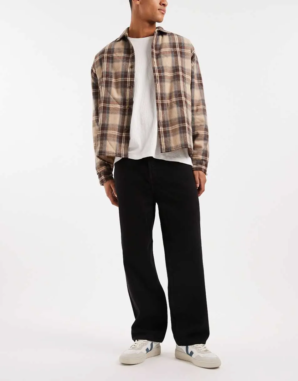 ONLY & SONS Fade loose fit jeans in black