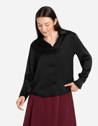 Blusa - Raso - nero