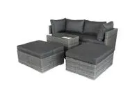 Multifunktionslounge "SAMOA" verstellbar - Beige/Grau