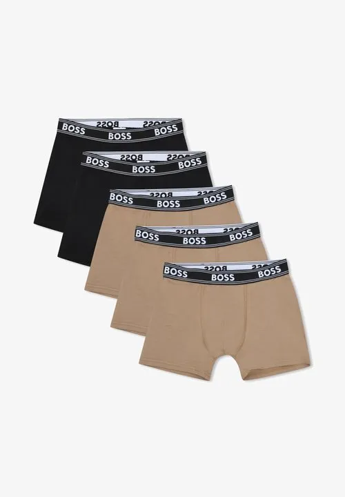 5 PACK - Boksershorts - black/beige