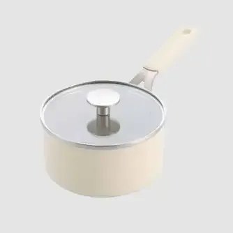 KitchenAid Aluminium Covered Saucepan 16cm / 1.57L Almond Cream