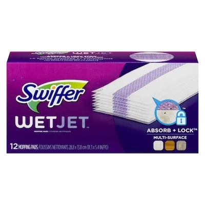 WetJet Hardwood Floor Cleaner, Spray Mop Pad Refill, Multi Surface, 12 Count