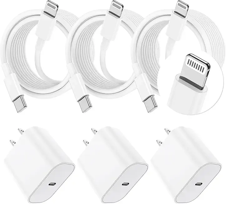 Essri i Phone Charger Fast Charging 10 FT, 3-Pack 20W PD USB C Charger Block with iPhone 14 13 Charging Cable 10 Foot, Compatible with iPhone 14 Pro/13Pro Max/12/11Pro/Mini - White