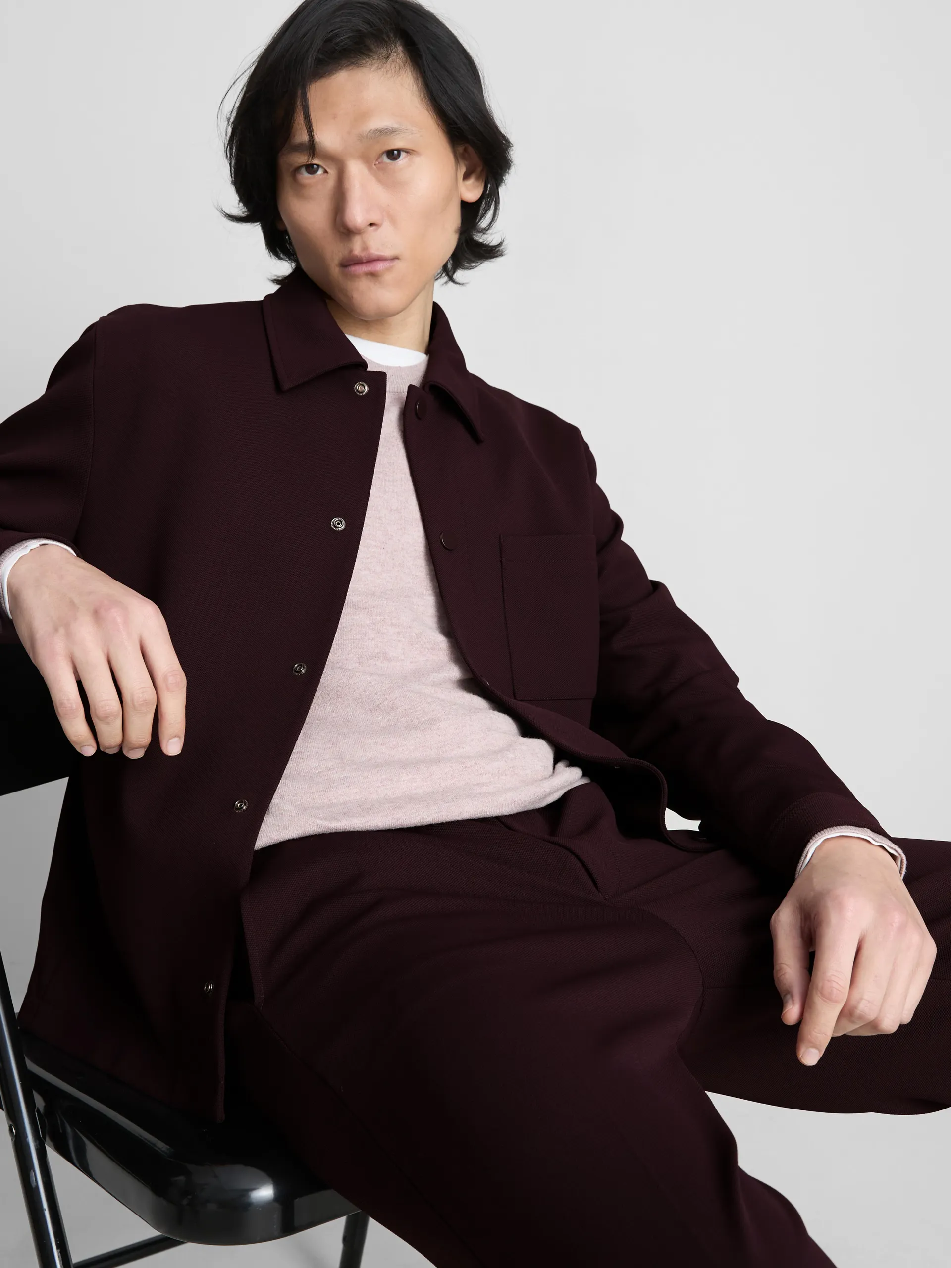 Veste à col en piqué The Edit