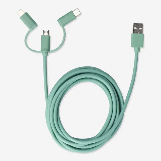 Ladekabel. For USB-C, Micro USB og lightning