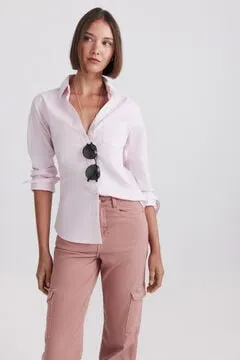 Camisa oxford semi abierta