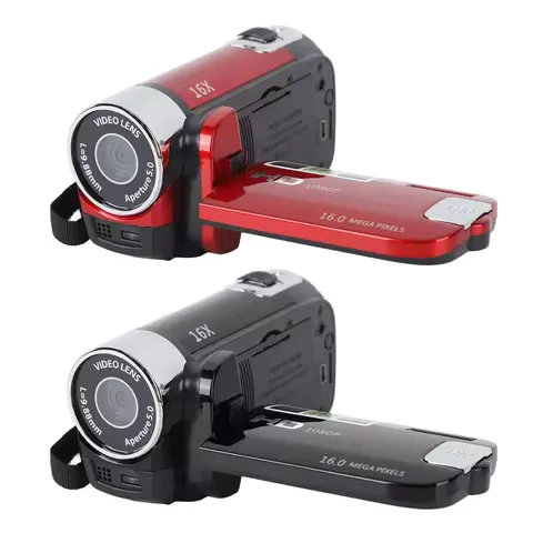 Yeni 48MP DV Kamera 2.7in TFT Döndürülebilir Ekran 16x Dijital Zoom Video Kamera, USB Kablosu ile 1080P Kamera Vlog Kamerası