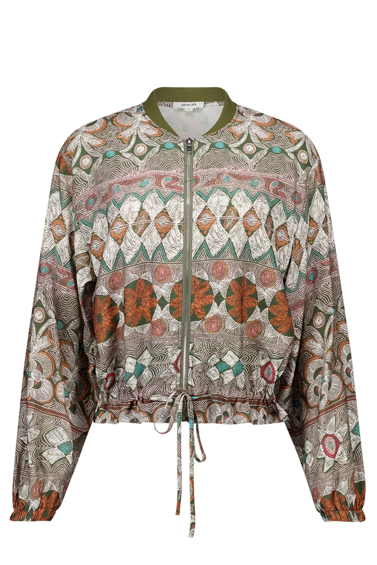 Groen jasje met grafische print