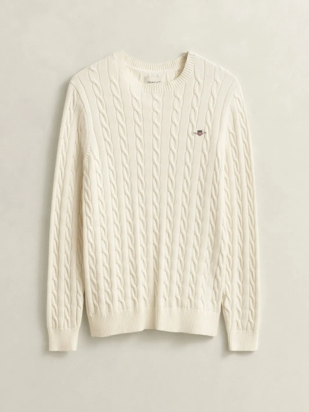 COTTON CABLE C-NECK