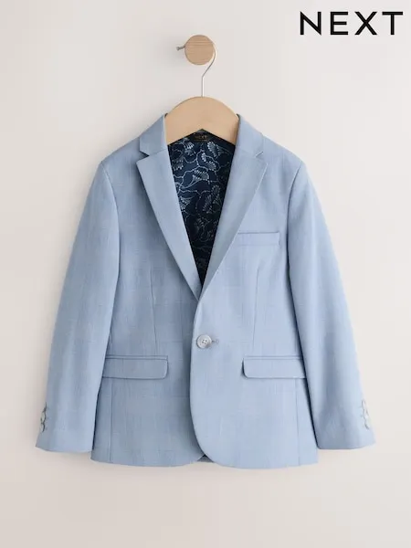 Light Blue Check Suit Jacket (12mths-16yrs)