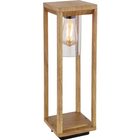 Außenleuchte - Holzoptik - Aluminium - 50 cm hoch