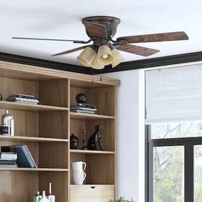 Notus 52-in Bronze Ceiling Fan With Light Chain
