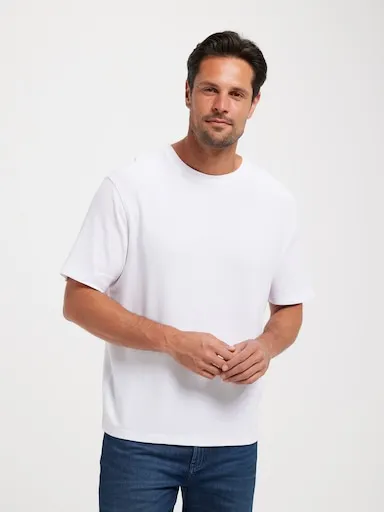Just Jeans Short Sleeve Textured Modal Tee