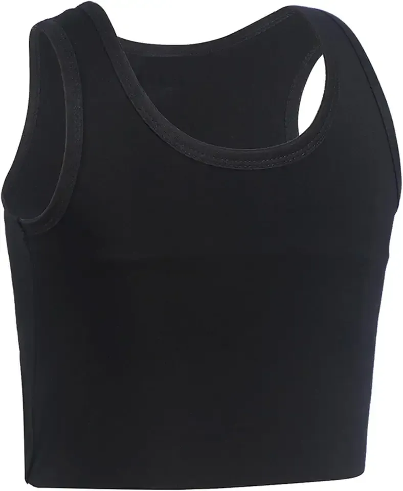 Women Transgender Tomboy FTM Pull On Closure Elastic Chest Binder Pullover Tank Top