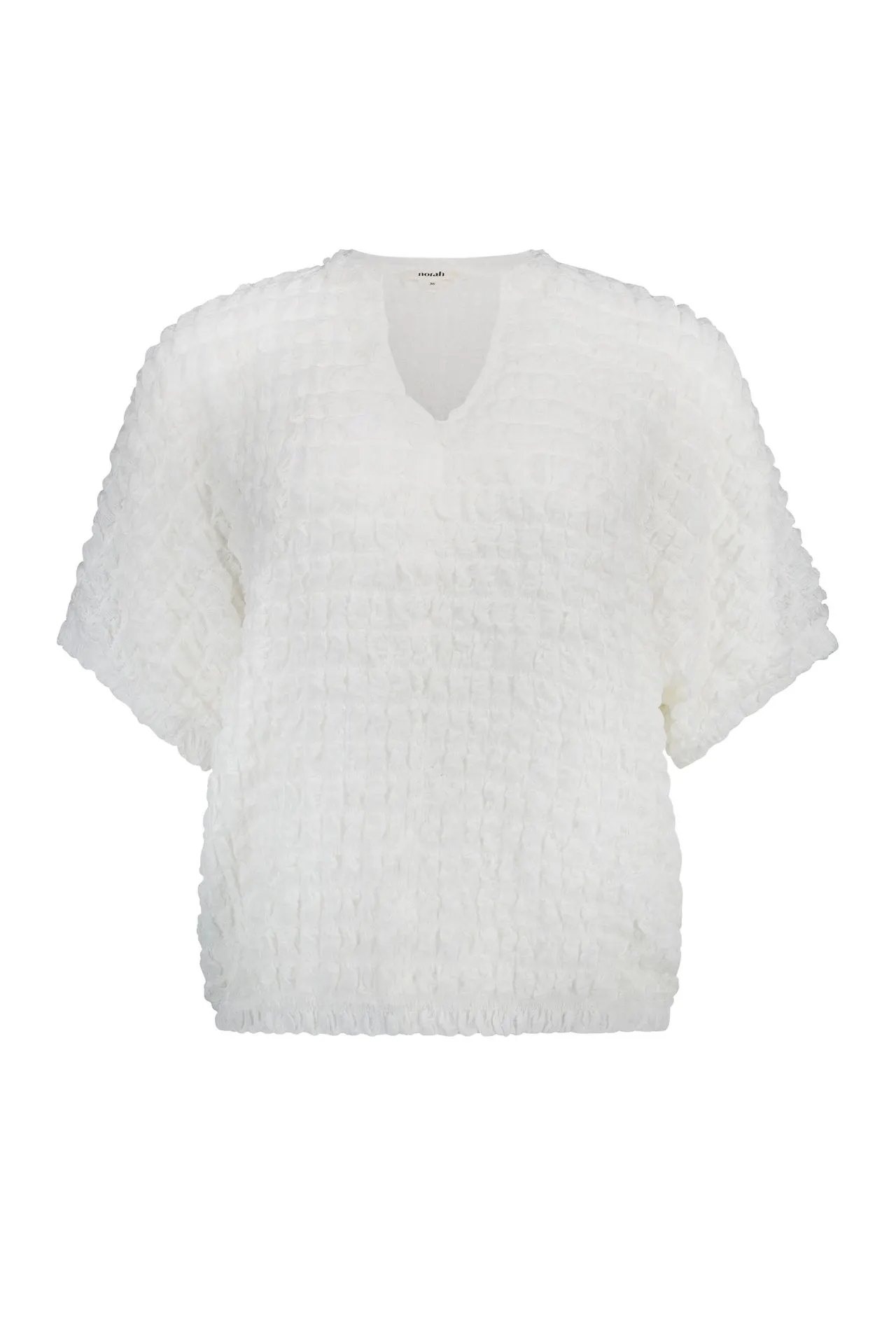Off-white shirt met structuur