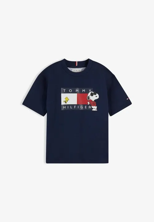 PEANUTS GRAPHIC TEE SS UNISEX - T-shirts med print - dark blue