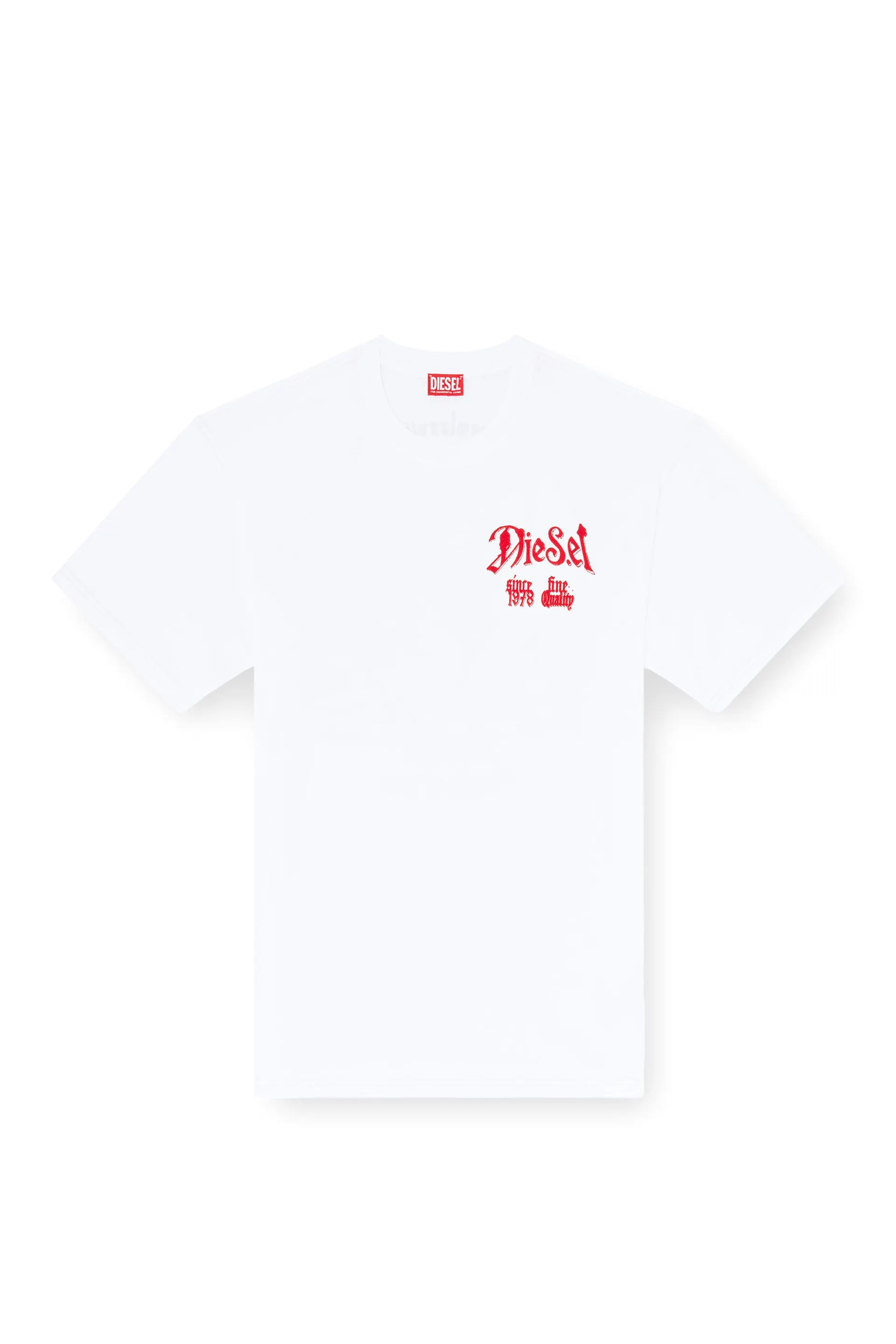 Cotton T-shirt with flock graphic