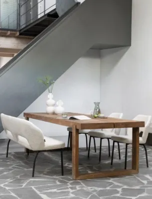 Eetbank Bo lichtgrijs poly 150cm