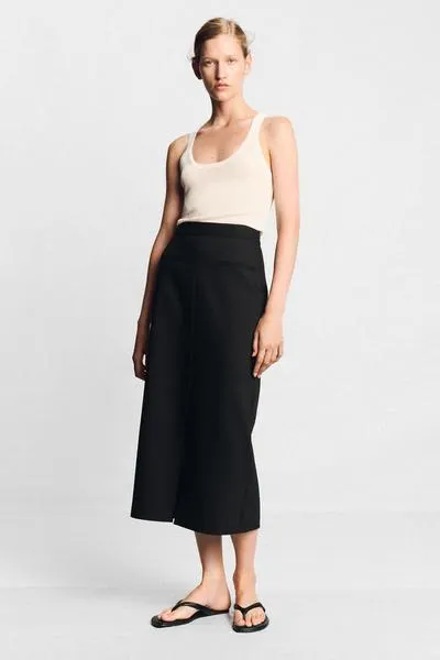 MIDI SKIRT WITH SLIT