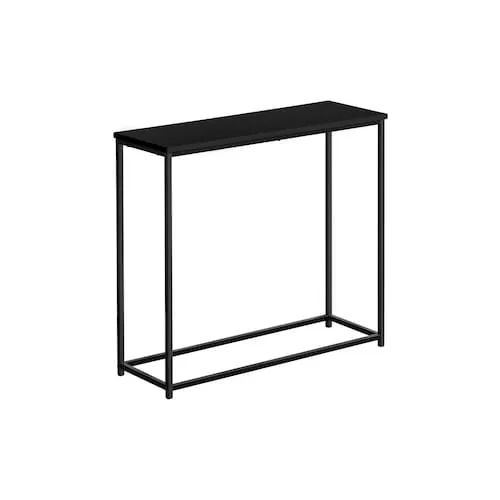 Monarch Specialties Accent Table, Console, Entryway, Narrow, Sofa, Living Room, Bedroom, Metal, Laminate, Black